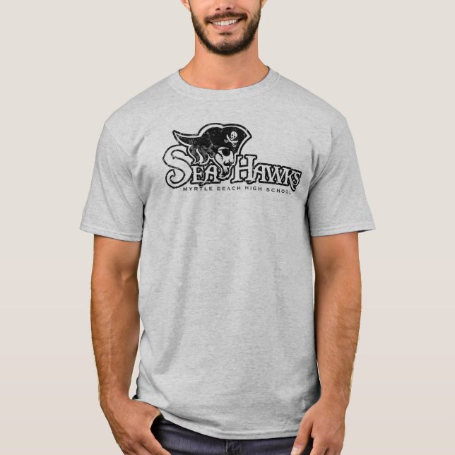 T-shirt Décollement de douille de logo de Seahawk long (Devant)
