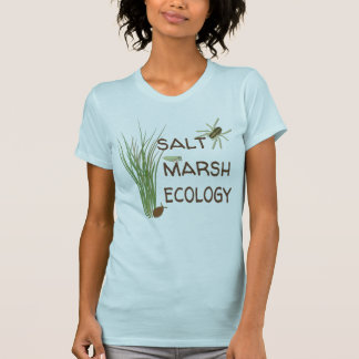 T-shirt d'écologie de marais de sel - bleu