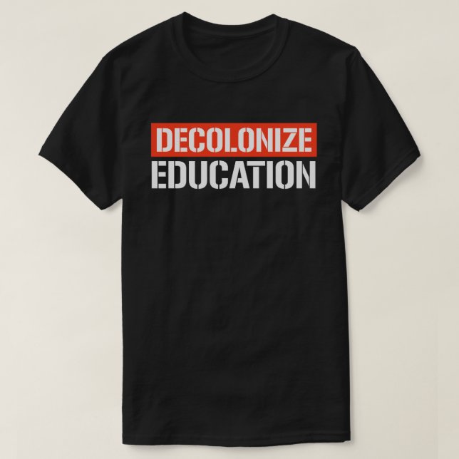 T-shirt Décoloniser l'éducation Sticker rectangulaire (Design devant)