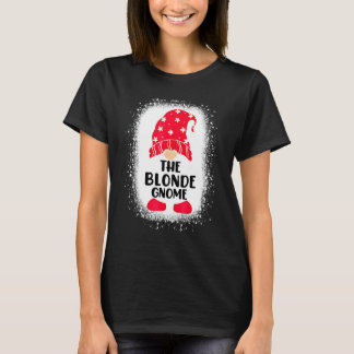 T-shirt Décoloré Le Gnome Blond Correspondant à Noël en Fa