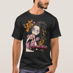 T-shirt Décontracté Waifu Nezuko Kny Anime Kimetsu No Ya