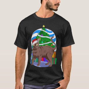 T-shirt Décor Chat Birman Mignon Père Noël Arbre de Noël