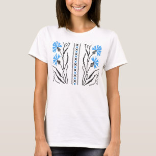 T-shirt Décor croix de Cornflower bleu