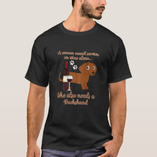 T-shirt Décor Dachshund Dachshund Dachshund Chien Maman Vi