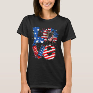 T-shirt Décor de Juillet Amour Patriotique Français Chien-