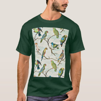 T-shirt Décor De Parrot Et De Palmier