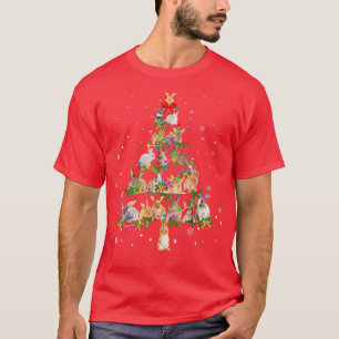 T-shirt Décor d'ornement d'arbre de Noël de lapin Noël Noë