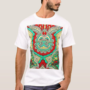 T-shirt Décor néon arabesque : style années 80.