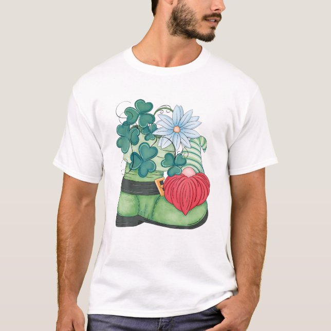 T-shirt Décor Shamrock vert Pour Filles (Devant)