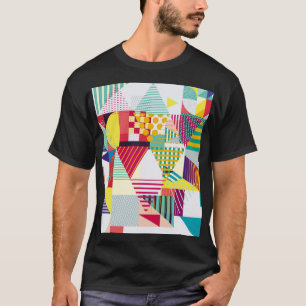 T-shirt Décoratif géométrique, abstrait motif sans couture