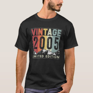 T-shirt Décoration 17 Ans Vintage 2005 17E Anniversaire