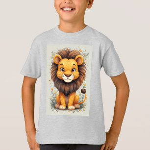 T-shirt Décoration de chambre de bébé lion de dessin animé