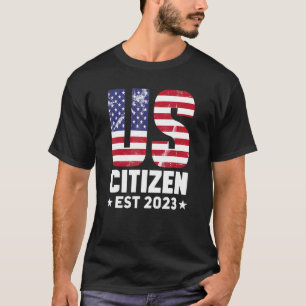 T-shirt Décoration de citoyenneté américaine fière Nouveau