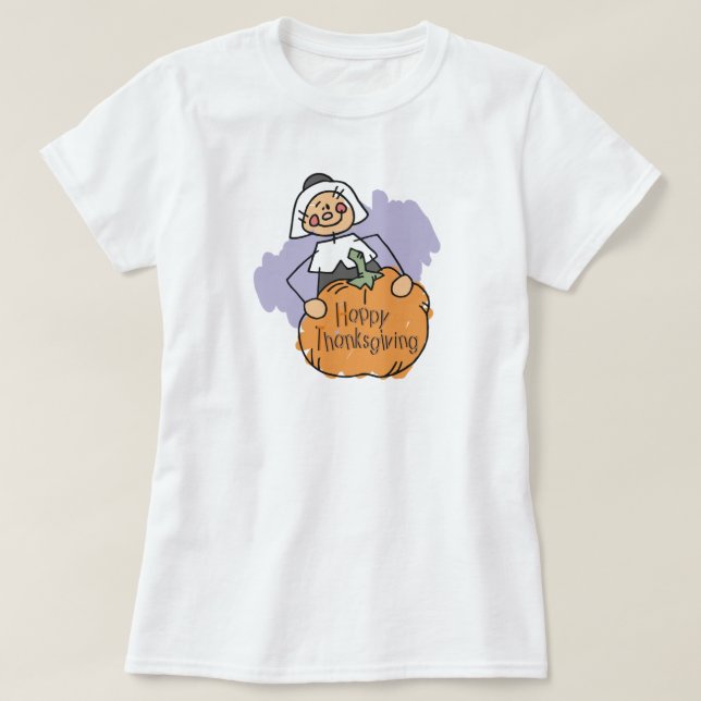 T-shirt Décoration Pèlerin Thanksgiving (Design devant)