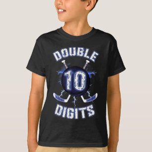 T-shirt Décorations d'anniversaire à double chiffre Hockey