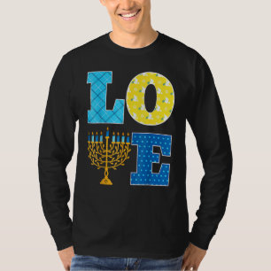 T-shirt Décorations de Hanukkah LOVE Dreidel Menorah Chanu
