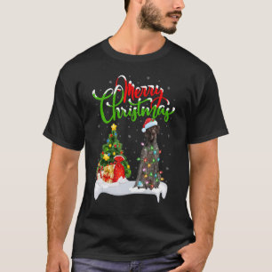 T-shirt Décorations de Noël Chien Pointer Allemand à poil 