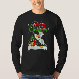 T-shirt Décorations de Noël d'oiseau de mouette Santa moue