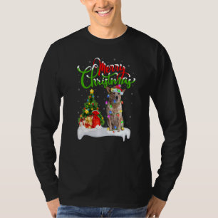 T-shirt Décorations de Noël Santa Blue Heeler Chris