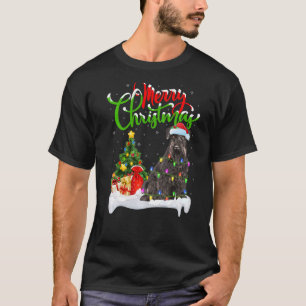 T-shirt Décorations de Noël Santa Schnauzer miniature Chie