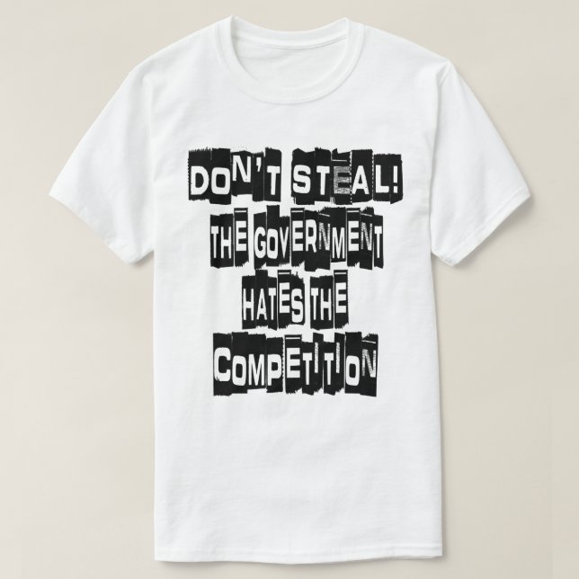 T-shirt Découvrez la vérité sur l'animal anti-gouvernement (Design devant)