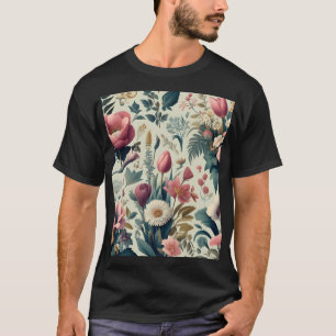 T-shirt Découvrez le Motif botanique fleuri de printemps