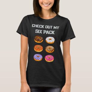 T-shirt Découvrez Mon Pack Six Donut Gym Humour Tee Funny