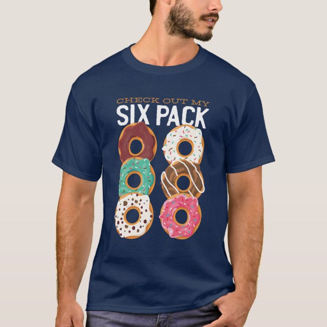 T-shirt Découvrez Mon Pack Six Drôle Donuts Fitness Gym (Devant)