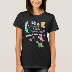 T-shirt Découvrez un livre de dinosaures Unearth a Story 2