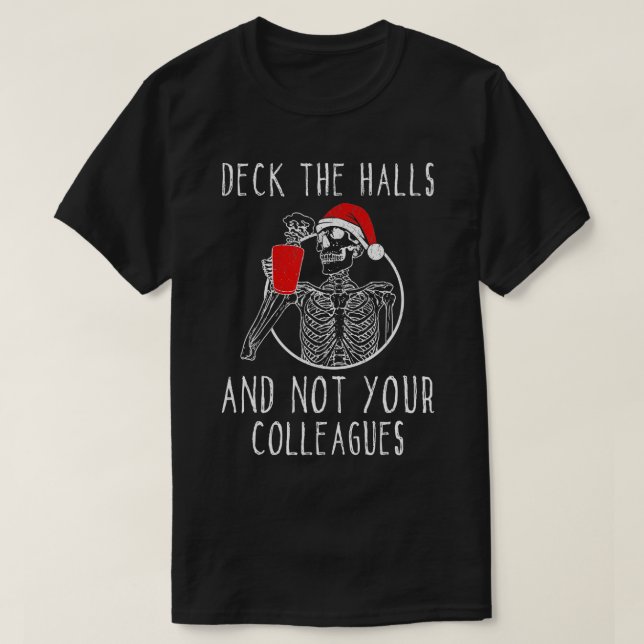 T-shirt Découvrir Les Halls Et Pas Vos Collègues (Design devant)
