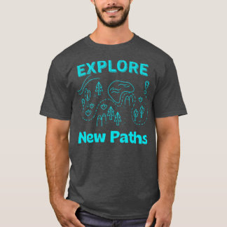 T-shirt Découvrir les nouveaux chemins Randonnée Outr Map