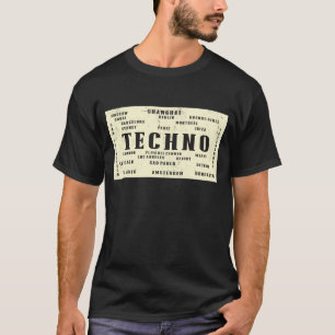 T-shirt D'EDM de techno villes internationales d'éloge