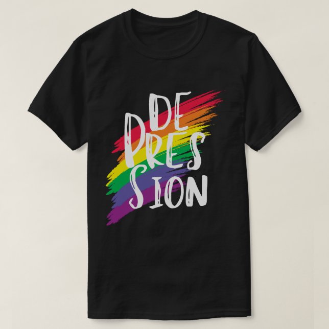 T-shirt Dédouanement-Ion Tee | Arrière - plan arc-en-ciel  (Design devant)