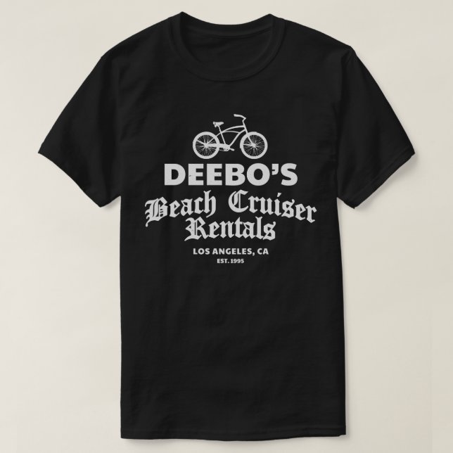 T-shirt Deebos Beach Cruiser Rentals Los Angeles CA Est 19 (Design devant)