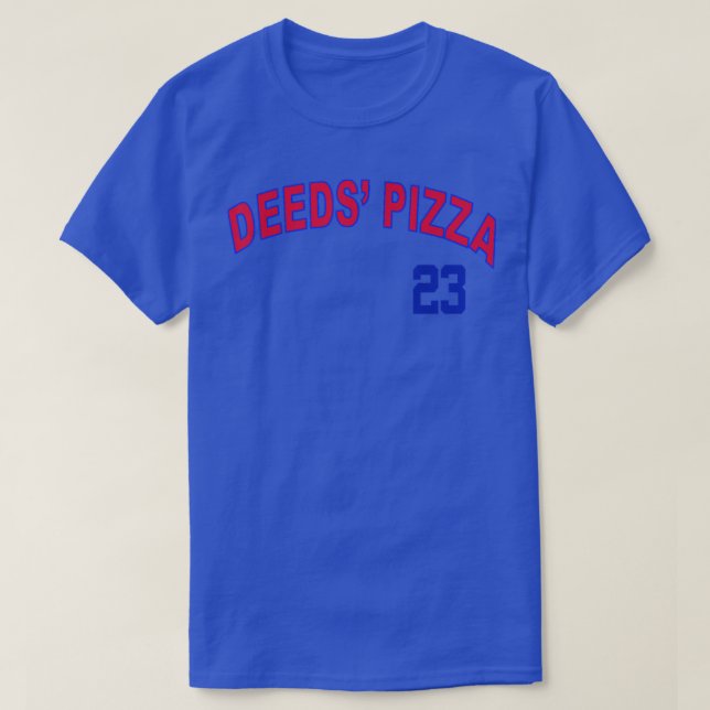 T-shirt Deeds Pizza Baseball  (Design devant)