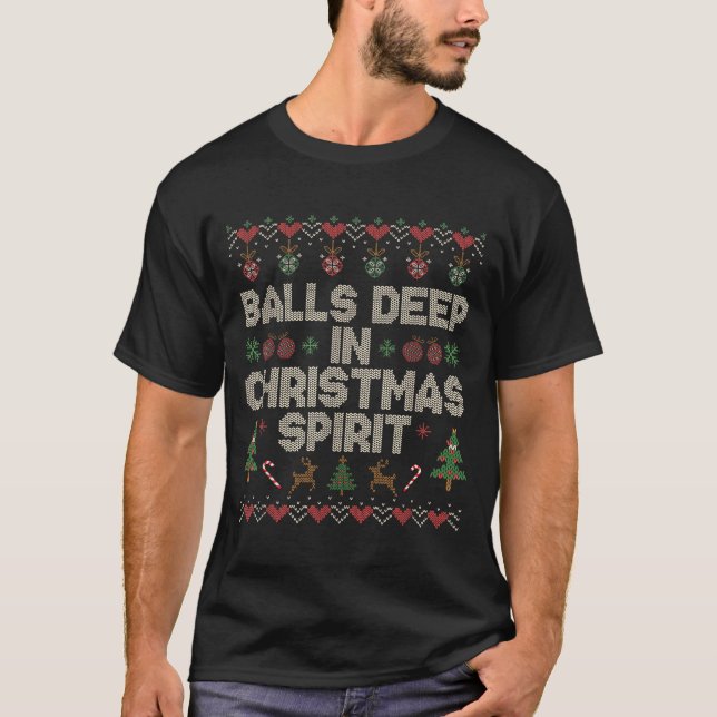 T-shirt Deep In The Christmas Srit Couple Matching Christm (Devant)