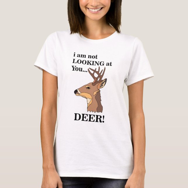 T-shirt Deer Antler Funny (Devant)