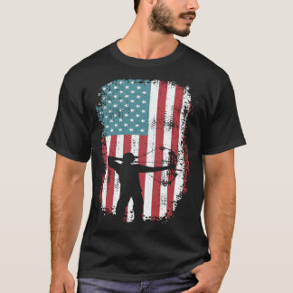 T-shirt Deer Hunting Bow Hunting American Flag Patriotic