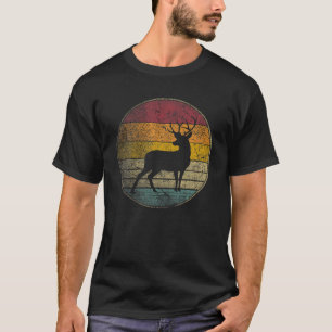 T-shirt Deer Nature Buck Extérieur Animal Vintage Distress