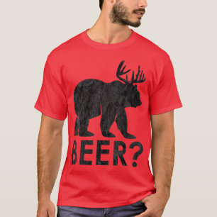 T-shirt Deer Plus Bear Equitable Bière Drôle Vintage