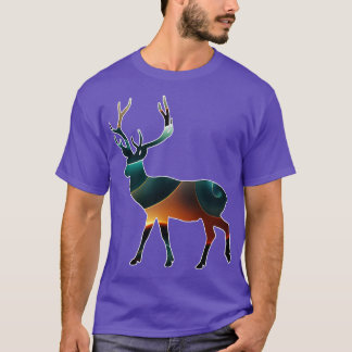 T-shirt Deer Silhouette Art Abstrait