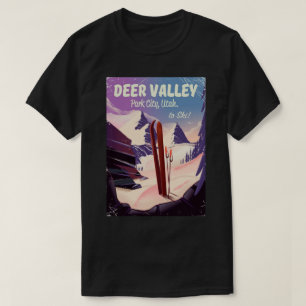 T-shirt Deer Valley, Park City, Utah, affiche de voyage en