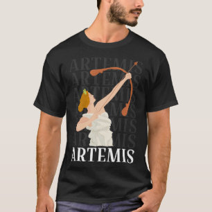 T-shirt Déesse Artémis De La Chasse Et Mythe Grec De La Lu