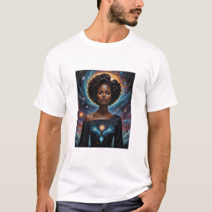 T-shirt Déesse céleste Énergie cosmique Galaxie Art