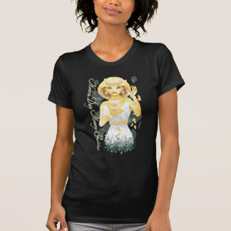T-shirt Déesse moderne d'argent de jour - chemise foncée