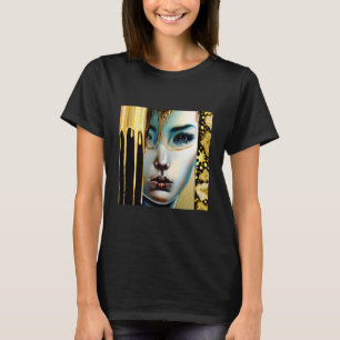 T-shirt Déesse mystique éthérique en or