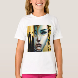 T-shirt Déesse mystique éthérique en or