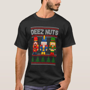 T-shirt Deez Nuts Noisette Chemise Hommes Femmes Noël Drôl