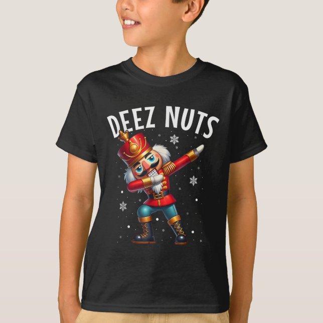 T-shirt Deez Nuts Nutcracker Nut Drôle Hommes Femmes Drôle (Devant)