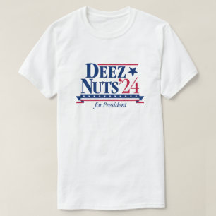T-shirt Deez Nuts pour le Président 2024 (blanc)